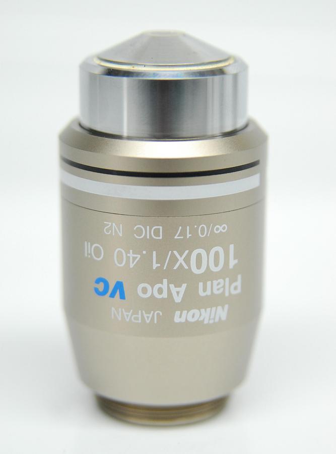 Used Nikon Plan APO VC 100x/1.40 Oil ∞/0.17 DIC N2 M25 Microscope Objective