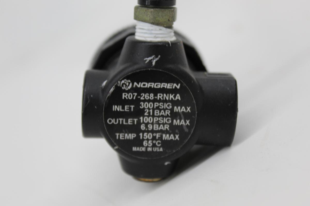 Used Norgren R07-268-RNKA Mini Regulator 1/4 NPT LOT OF 3