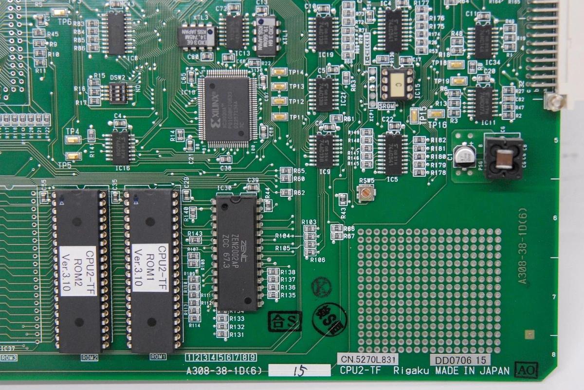 Used Rigaku A308-38-1D(6) 5270L831 CPU2-TF Circuit Board - Ultima-III