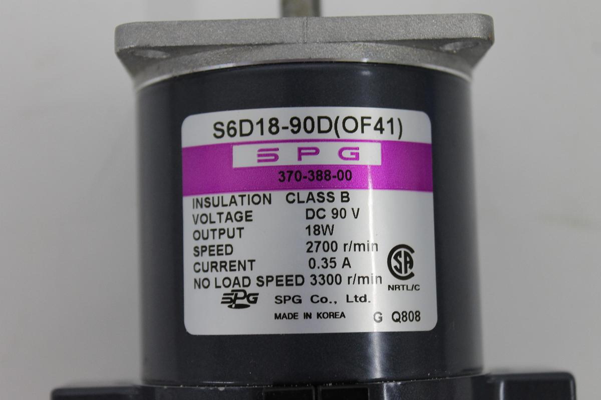 Used SPG Motor S6D18-90D (OF41) 90VDC 18W 2700RPM
