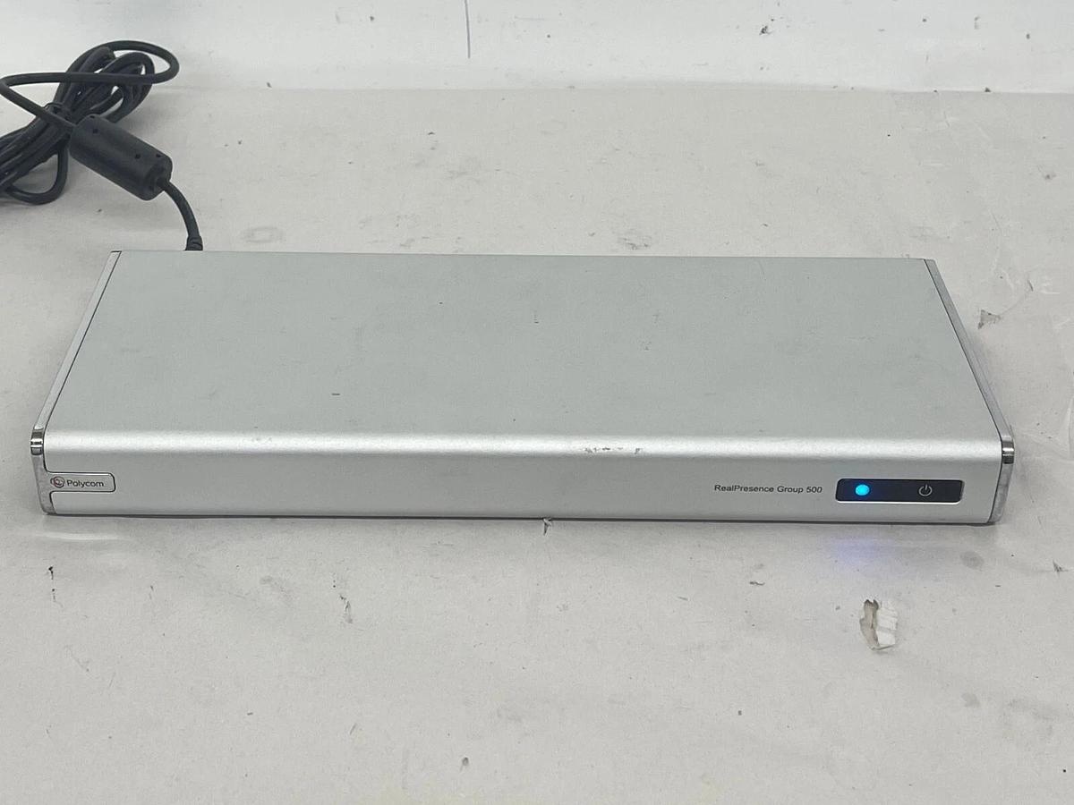 Used Polycom 2201-61078-001  RealPresence Group 500 W/ Camera, Remote, Power Adapter