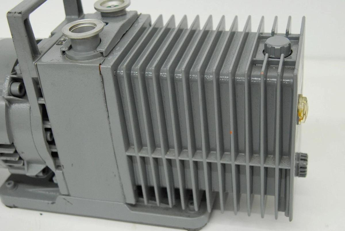 Used Alcatel 2008A Dual-Stage Rotary Vane Vacuum Pump W/ Oil Mist Filter EMF10