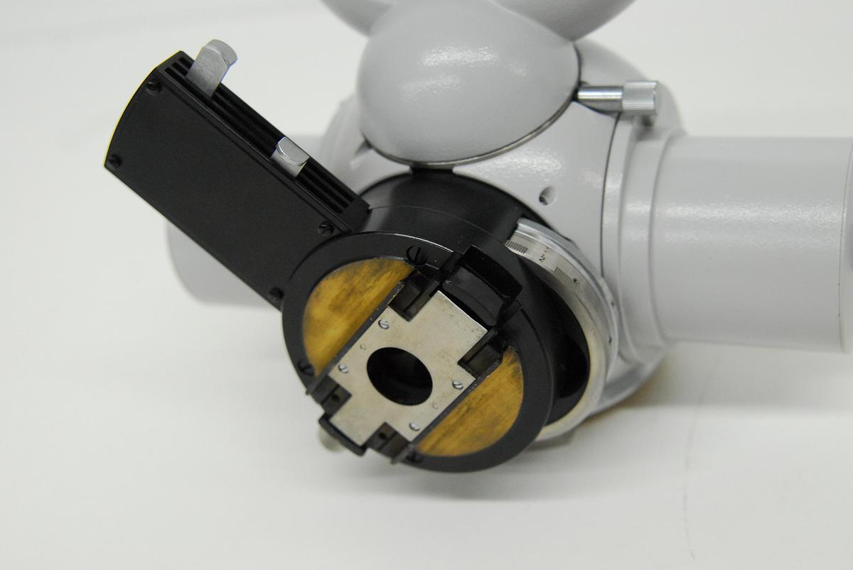 Used Zeiss Universal Microscope Tube Head, Eyepieces, Optovar, Filter Slider