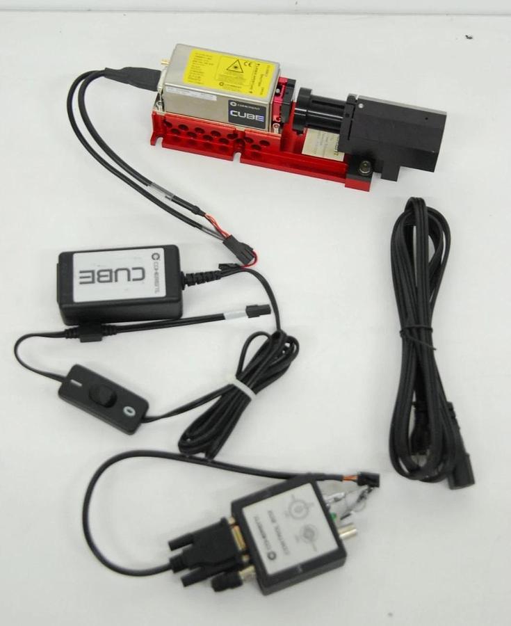 Used Coherent 1069417/AH 640nm 40mW CUBE Laser Module W/ Power Supply/Control Box