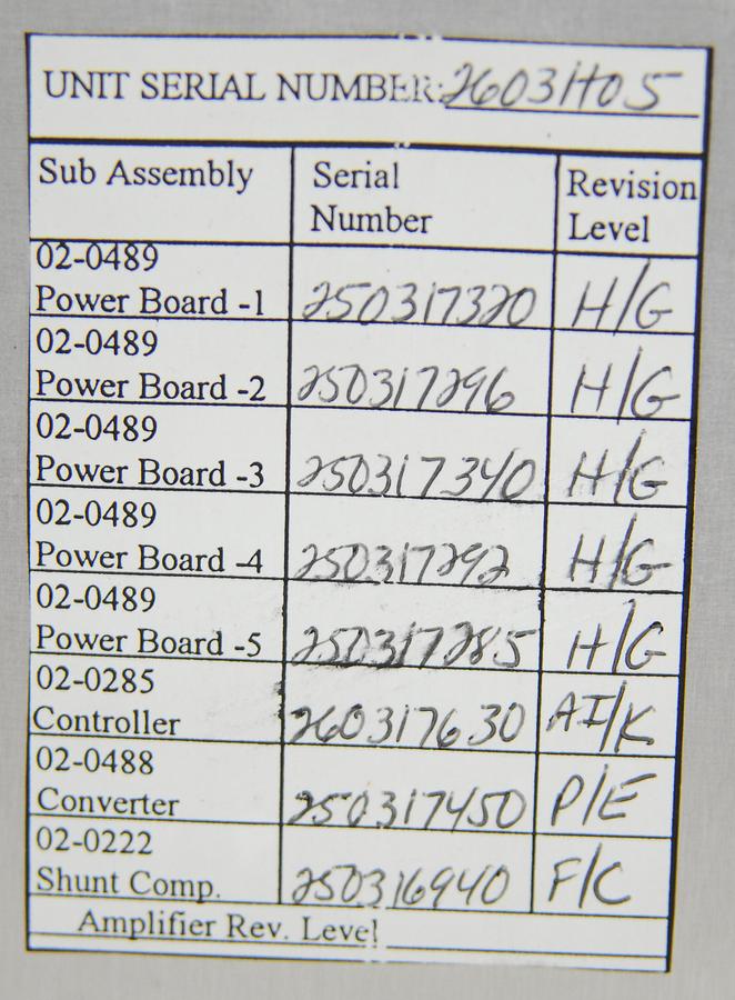 Used Bruker T8100 TOMO COPLEY265P MODIFIZ (DCCT) Gradient Amplifier - BioSpin MRI
