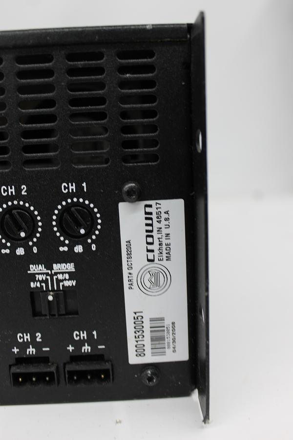 Used Crown 8 Channel Solid State Amplifier GCTS8200A