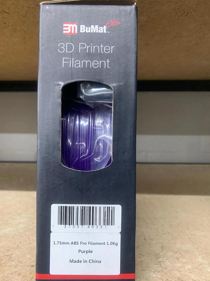 Used BuMat Elite 1.75mm ABS Pro Filament (1.0 kg, Purple)