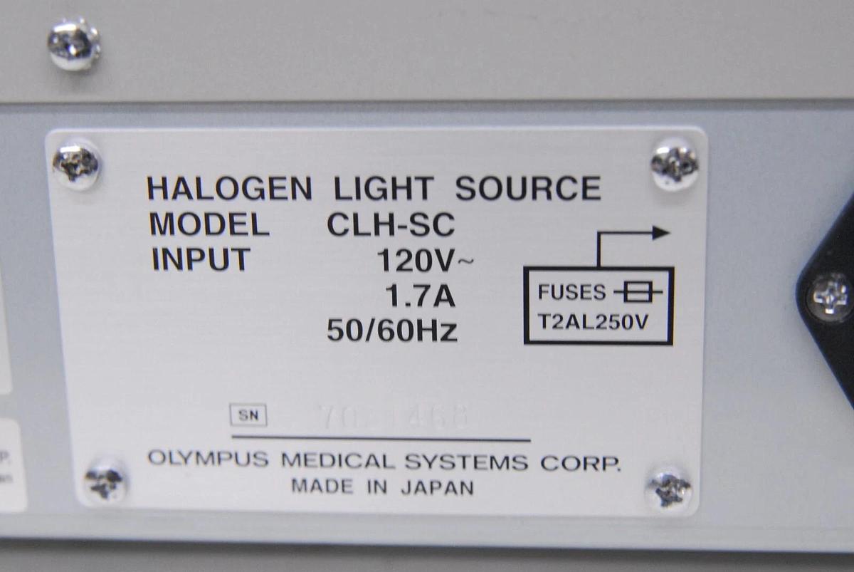 Used Olympus CLH-SC Halogen Light Source w/ O5.0x10.0ST Gray Light Guide