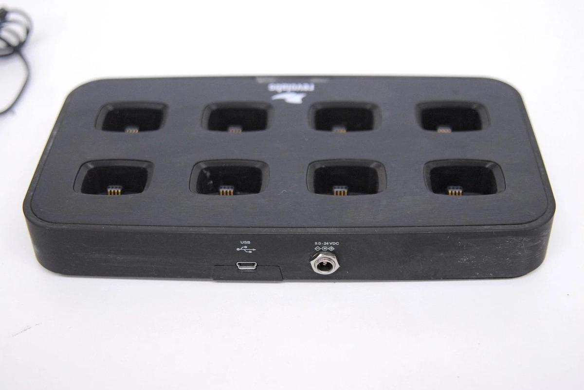 Used Revolabs 02-08HDCHG-C Charging Base W/ 7x 01-HDTBLMIC-OM-11 Microphones