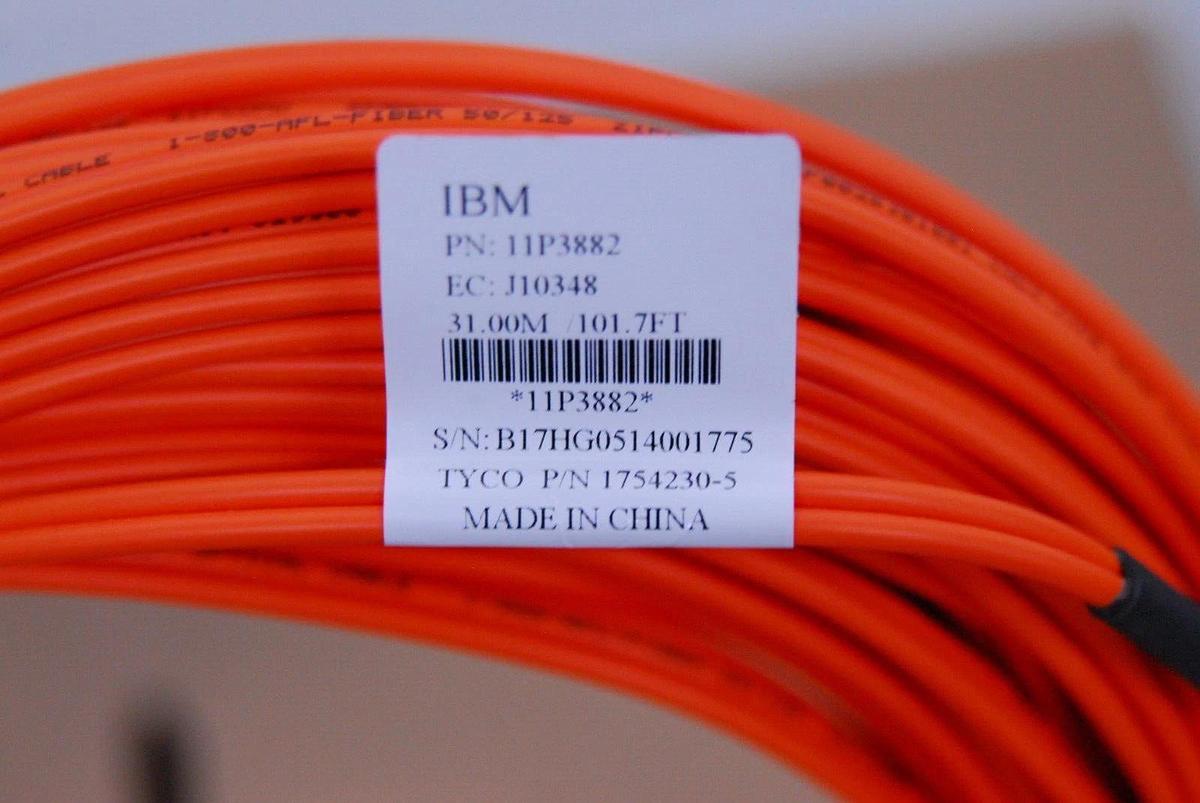 Used IBM 11P3882 LC-LC Optical Fiber Cable 31M, 101.7ft (Tyco 1754230-5)