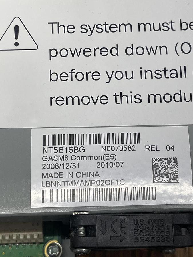 Used Nortel GASM8 Global Analog Station 8 Module ( NT5B16BG )