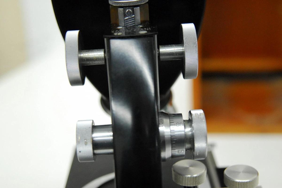 Used Vintage Bausch & Lomb Binocular Microscope W/ 43x/97x Obj/Case/WF 10X Eyepieces