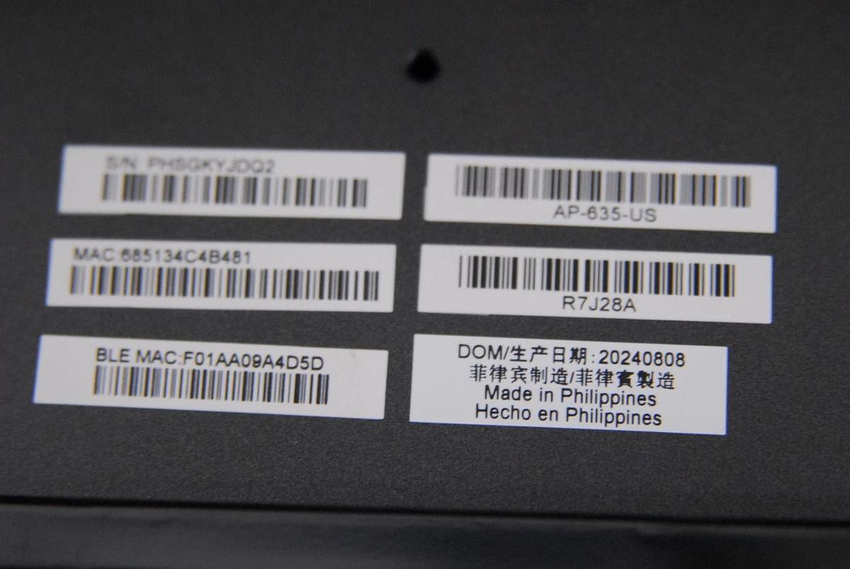 Used HPE R7J28A APIN0635 Aruba AP-635 (US) Wi-Fi 6E Internal Antennas Campus AP