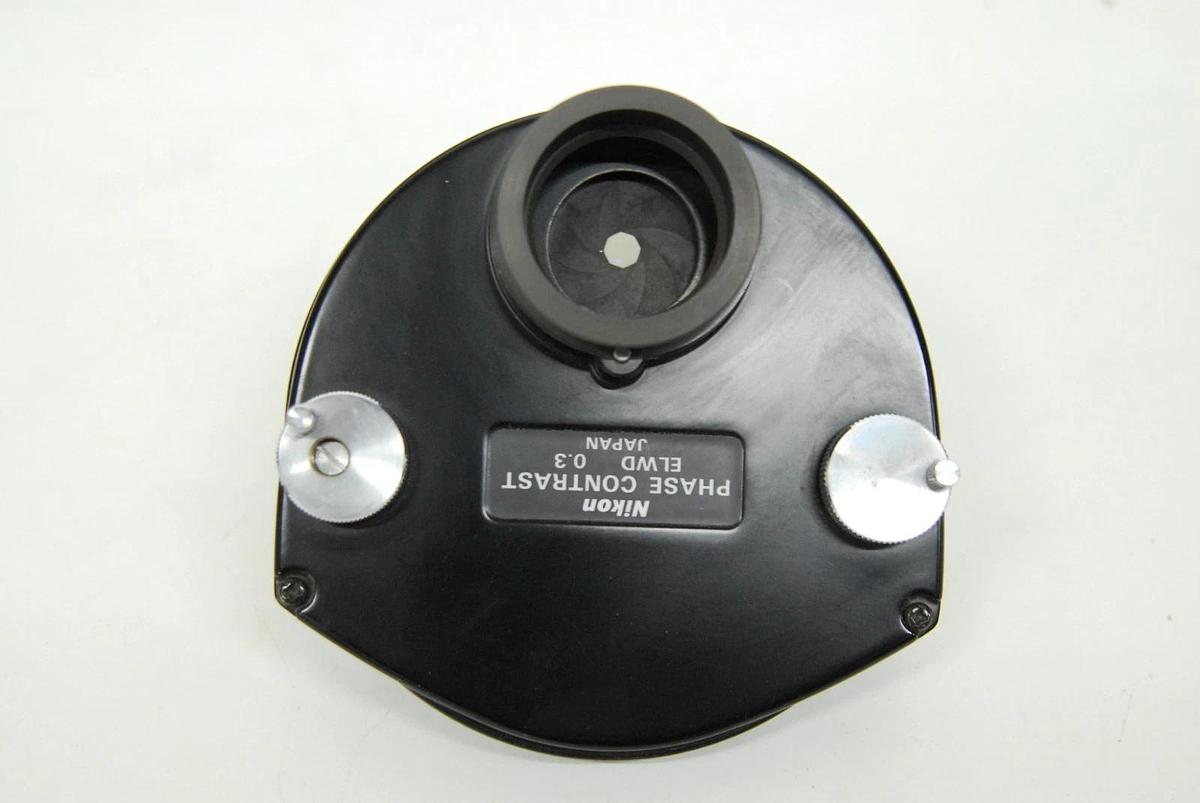 Used Nikon Phase Contrast ELWD 0.3 Turret Condenser W/ PhL/1/2/3 Annulus - Diaphot