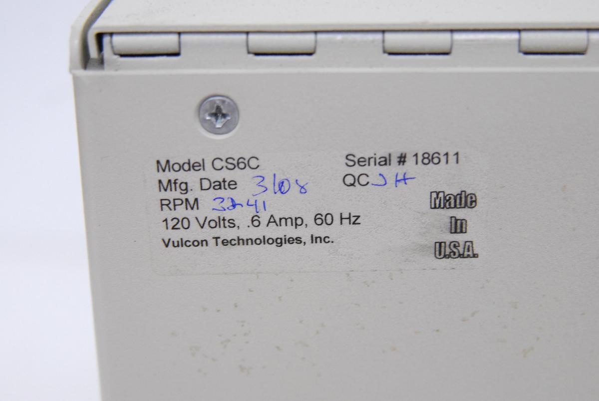 Used Vulcon CS6C Clinaseal Sealed Technology Centrifuge - 6-Slot Rotor