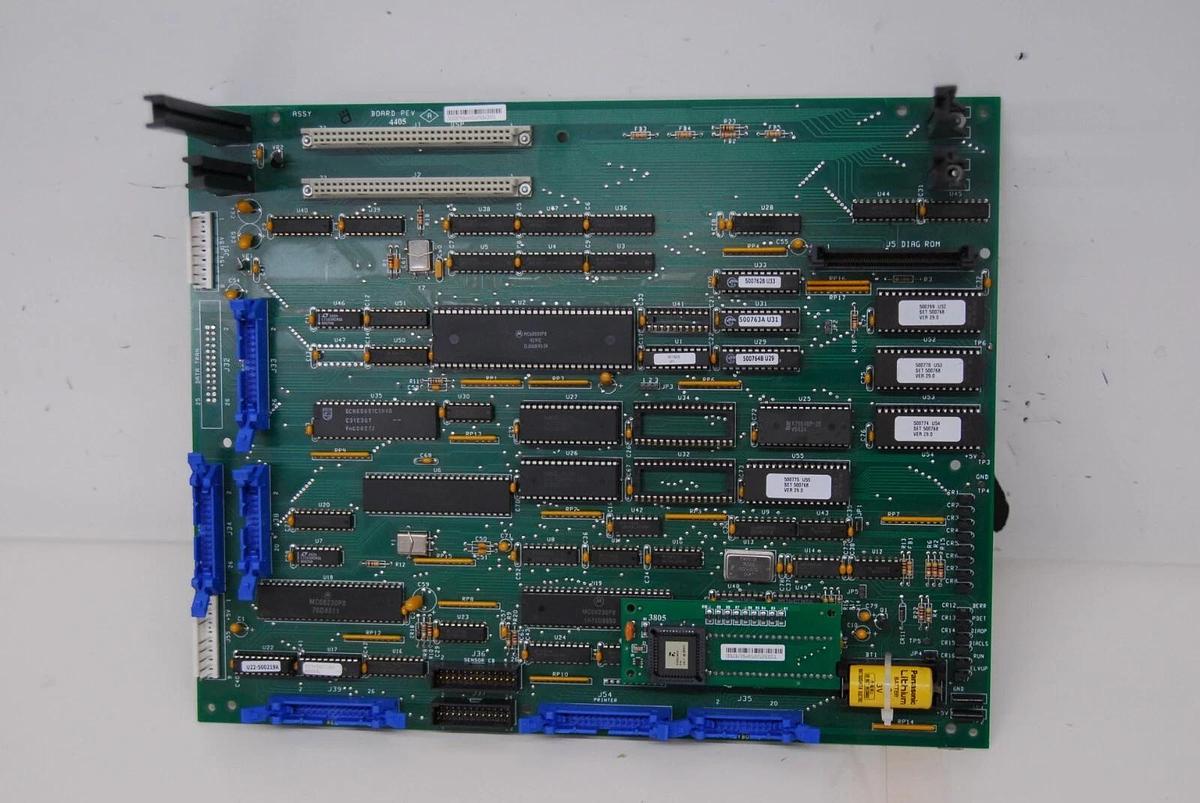 Used Beckman 00500956 Motherboard W/ Attached Board 606725 (Beckman LS6500)