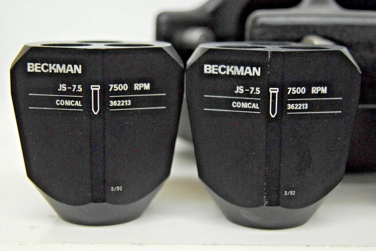 Used Beckman JS-7.5 Swing Bucket Rotor 7500RPM W/ 362216, 362213 Buckets