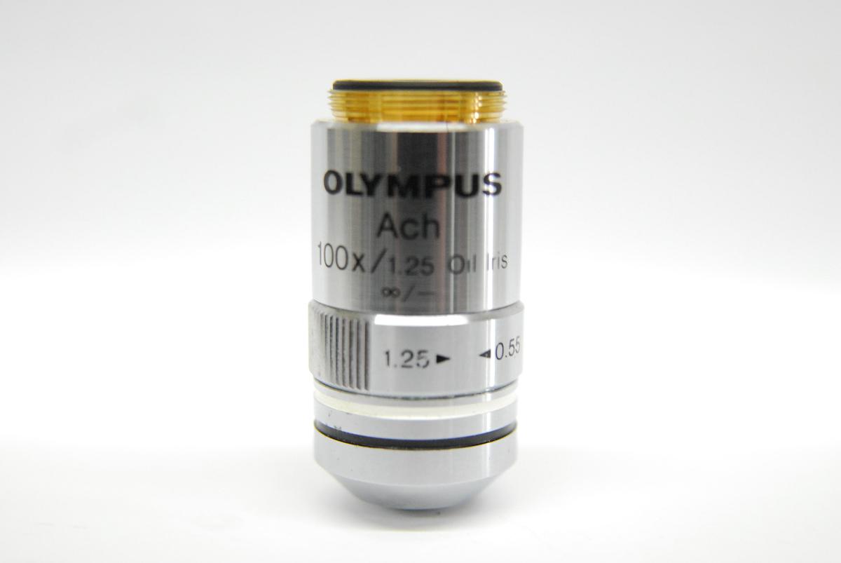 Used Olympus Ach 100x/1.25 Oil Iris ∞/- Infinity Microscope Objective
