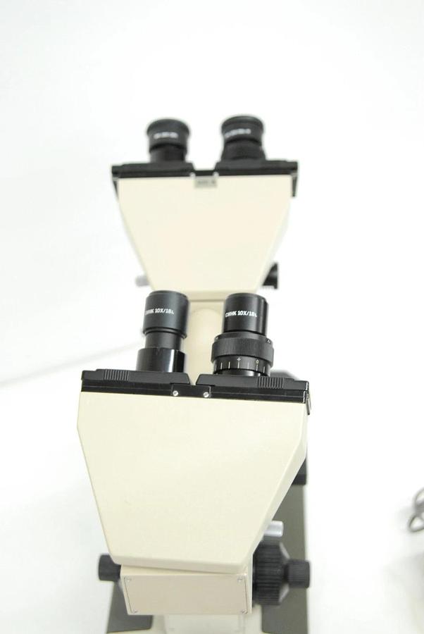 Used Olympus BH-2 BHUT Dual Viewing Teaching Microscope W/ D Plan Objectives