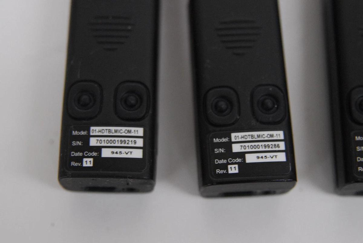 Used Revolabs 02-08HDCHG-C Charging Base W/ 7x 01-HDTBLMIC-OM-11 Microphones