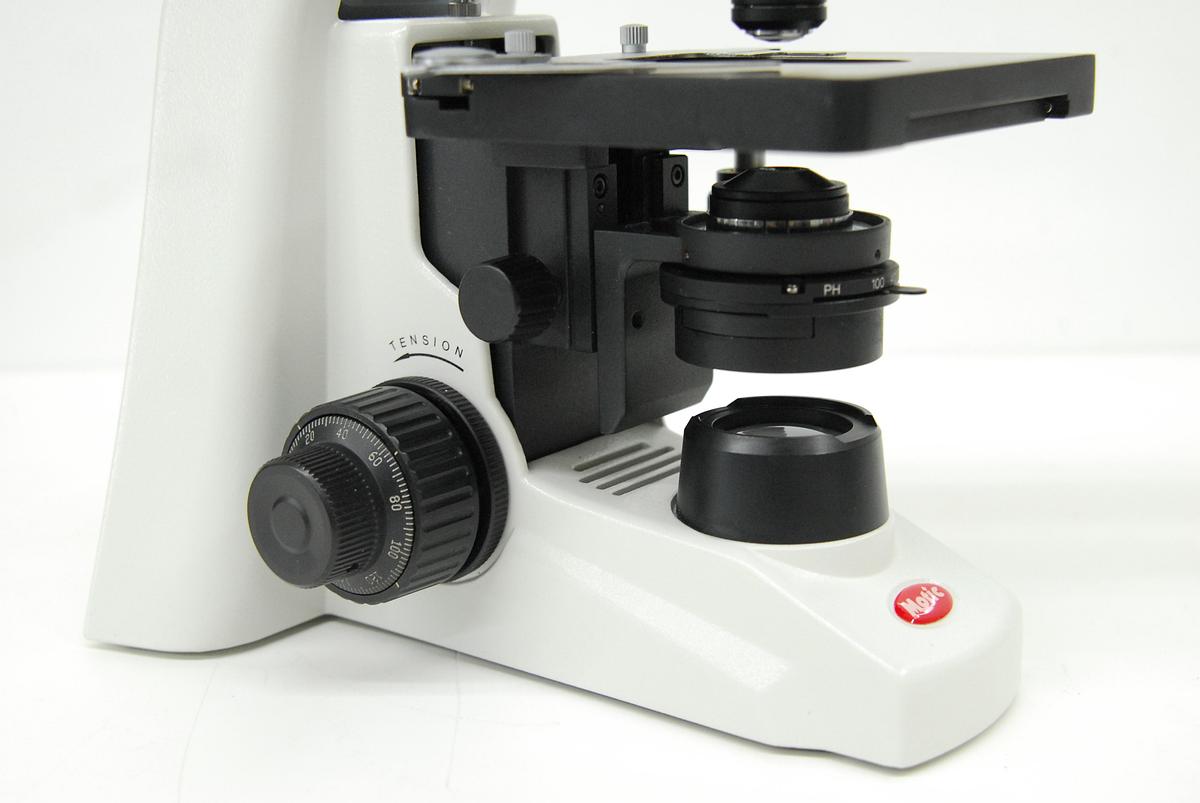 Used Motic BA210LED Binocular Microscope W/ EF-N Plan 4/10/100 Objectives