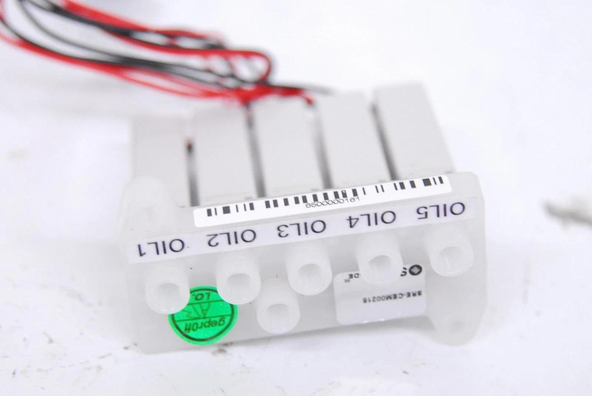 Used SMC LVM10R6-5A-Q 2-Port Solenoid Valve - Lot of 5 on ZR-DE Manifold