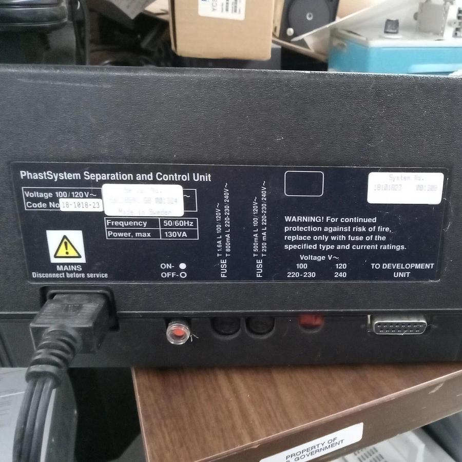 Used Pharmacia Biotech PhastSystem Separation and Control Unit with User Manual