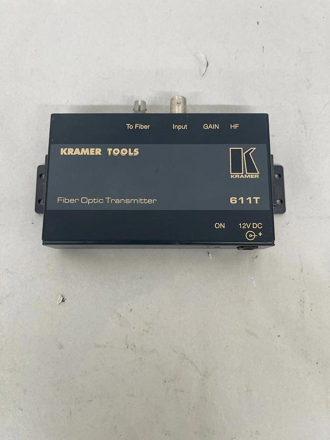 Used Kramer Tools 611T Fiber Optic Transmitter W/ Power Adapter - TESTED