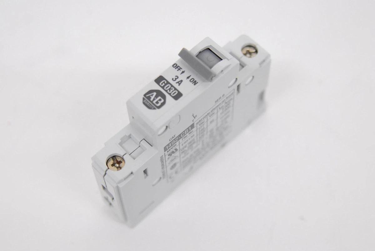 Used Allen-Bradley 1492-CB1 G030 3A Single-Pole DIN Rail Circuit Breaker