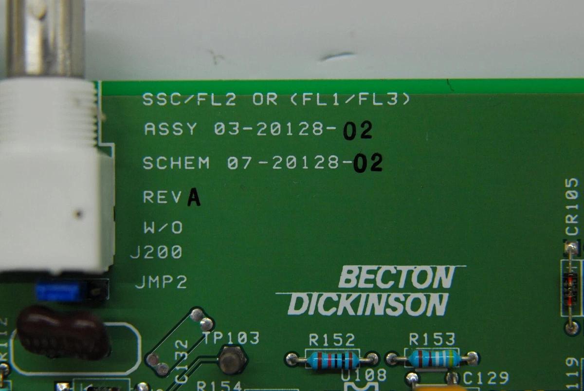 Used Becton Dickinson SSC/FL2 FL1/FL3 03-20128-02 REV: A Board (FACSCalibur)