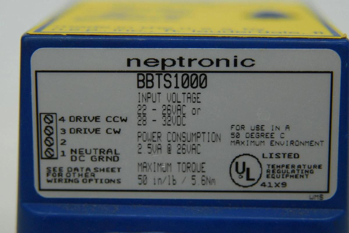Used Neptronic NEP BBTS1000 Baby Blue HVAC Actuator
