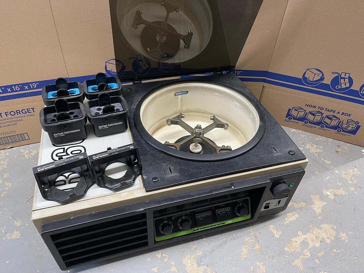 Used Sorvall Instruments RT6000 Refrigerated Centrifuge W/ Rotor, Buckets, Inserts