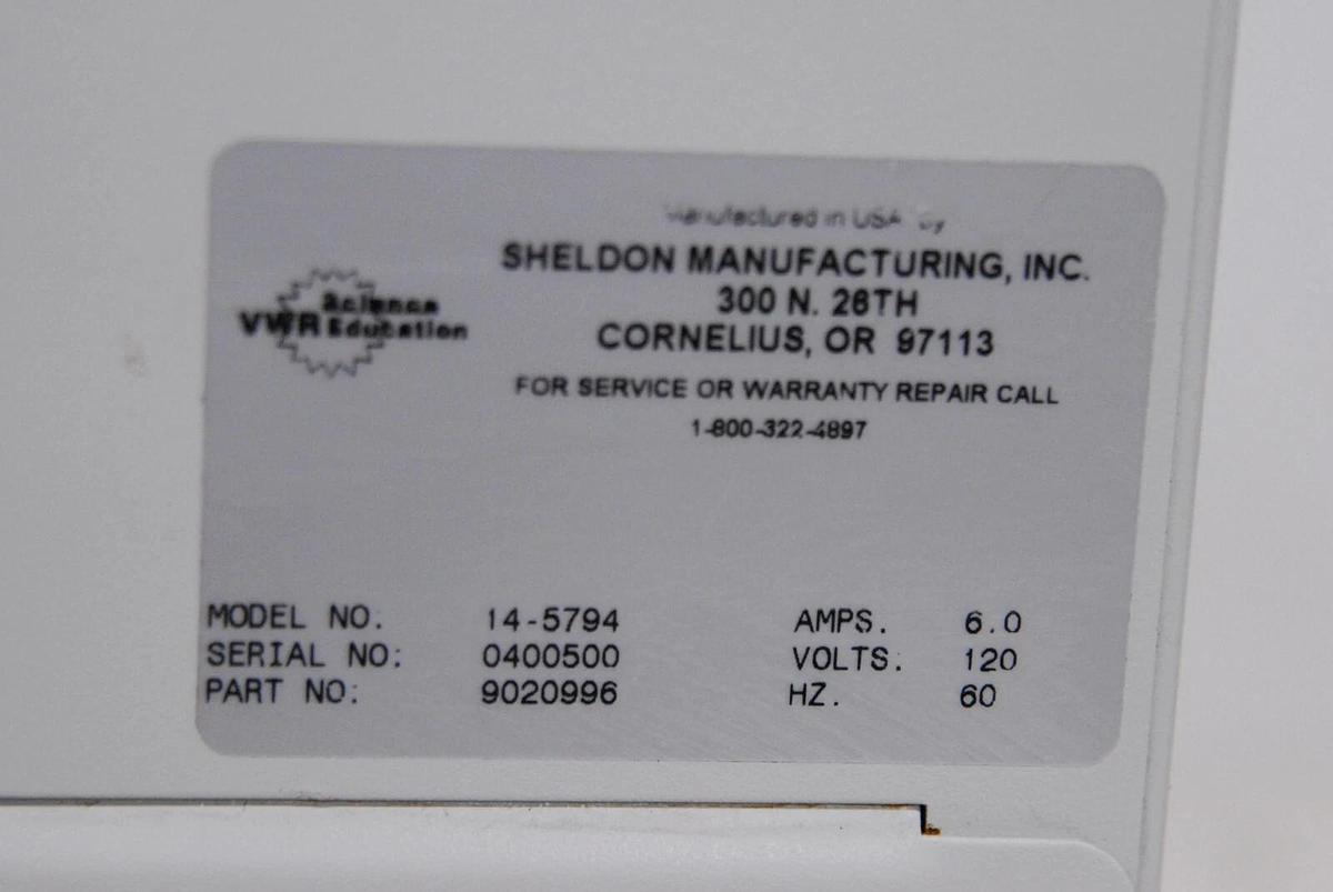 Used VWR Shel Labs Sheldon Manufacturing 14-5794 Heated Water Bath W/ Lid - TESTED