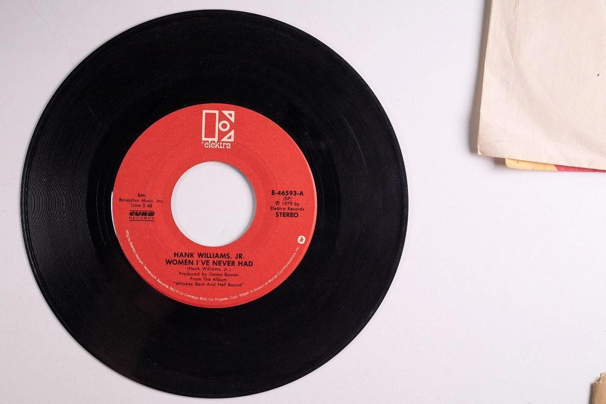 Used Hank Williams Jr. 45 Record Lot of 6