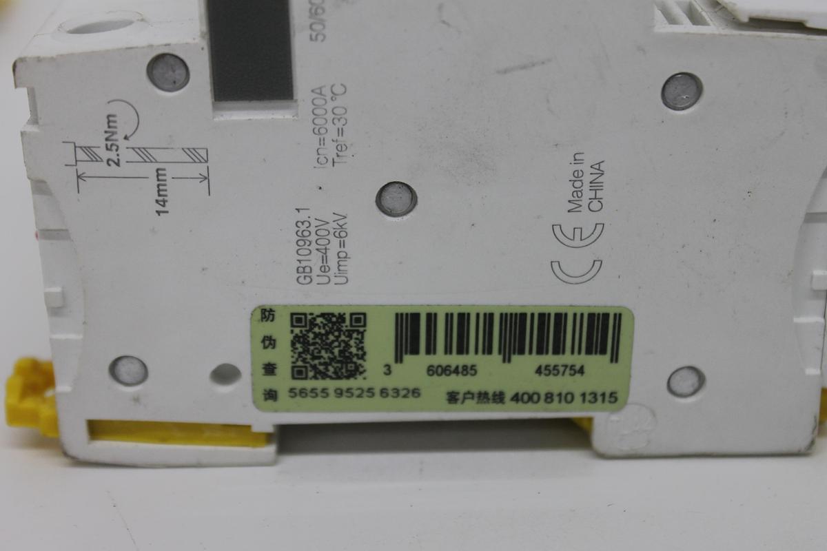 Used Schneider iC65N + iC65 ELE Circuit Breakers LOT OF 3