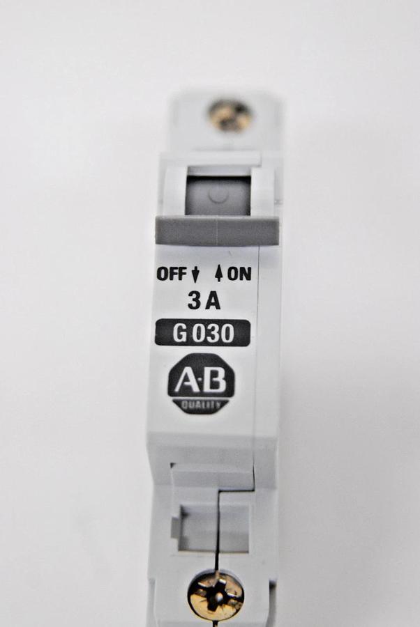 Used Allen-Bradley 1492-CB1 G030 3A Single-Pole DIN Rail Circuit Breaker