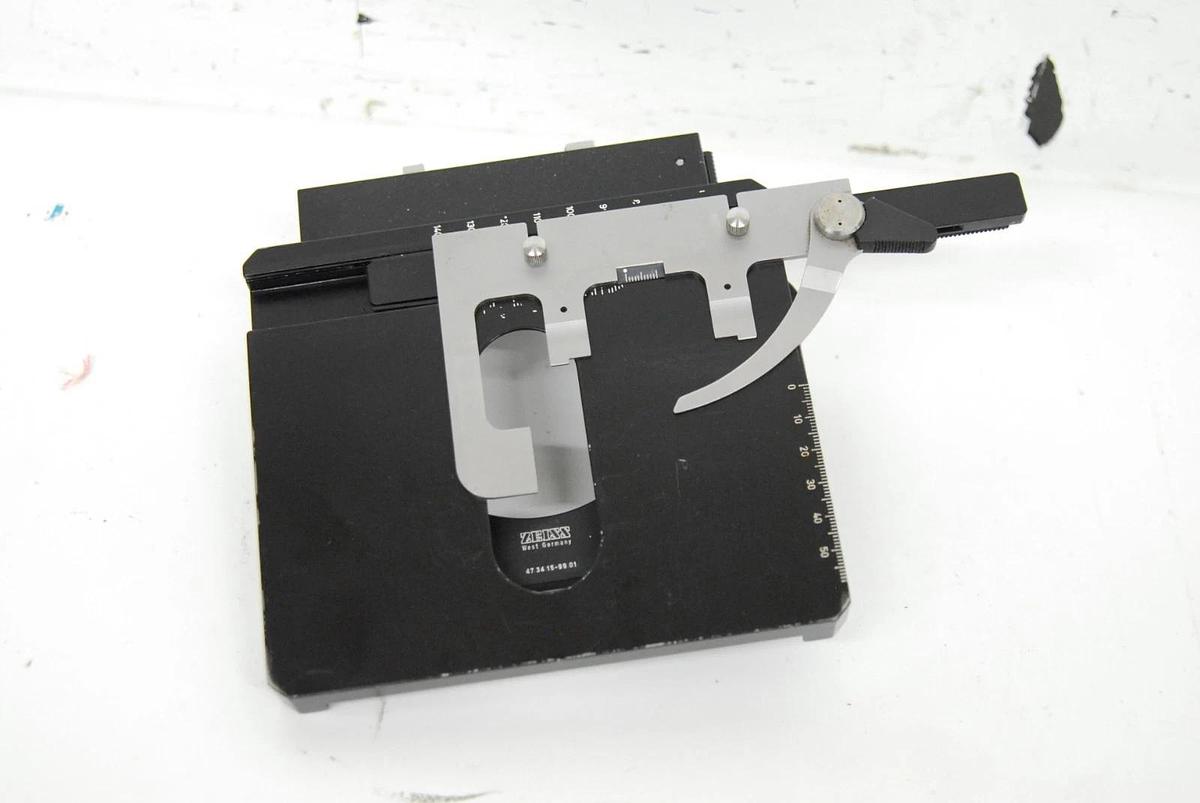 Used Zeiss 47 34 15 Mechanical Stage X-Y Stage W/ Quick Release Stage Carrier