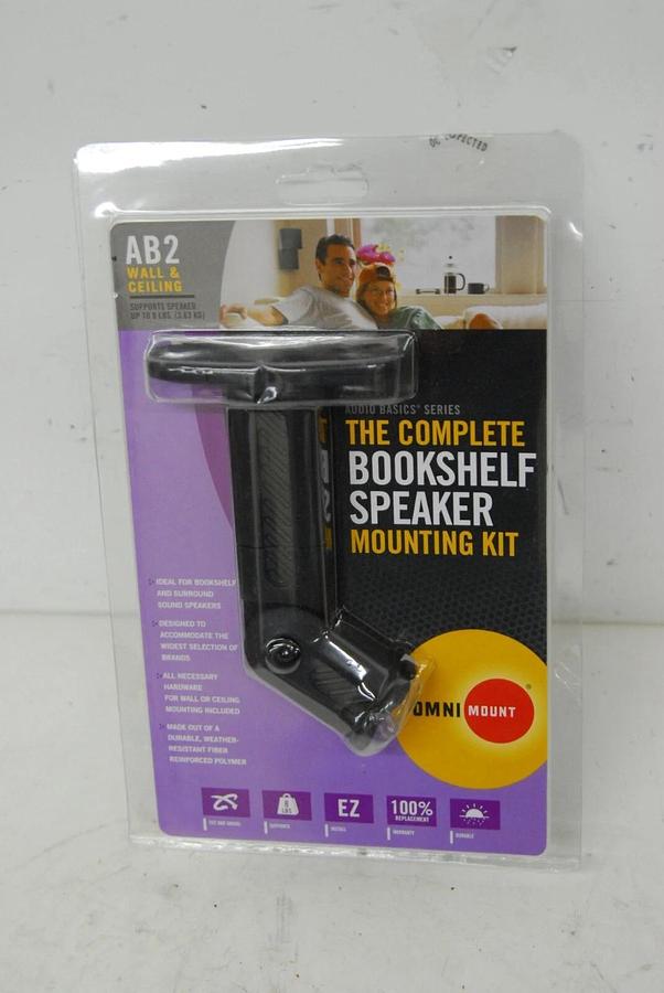 Used OmniMount AB2 Wall/Ceiling/Bookshelf 8 lbs Speaker Mount