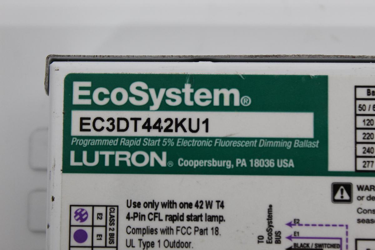 Used Lutron EC3DT442KU1 Dimming Ballast