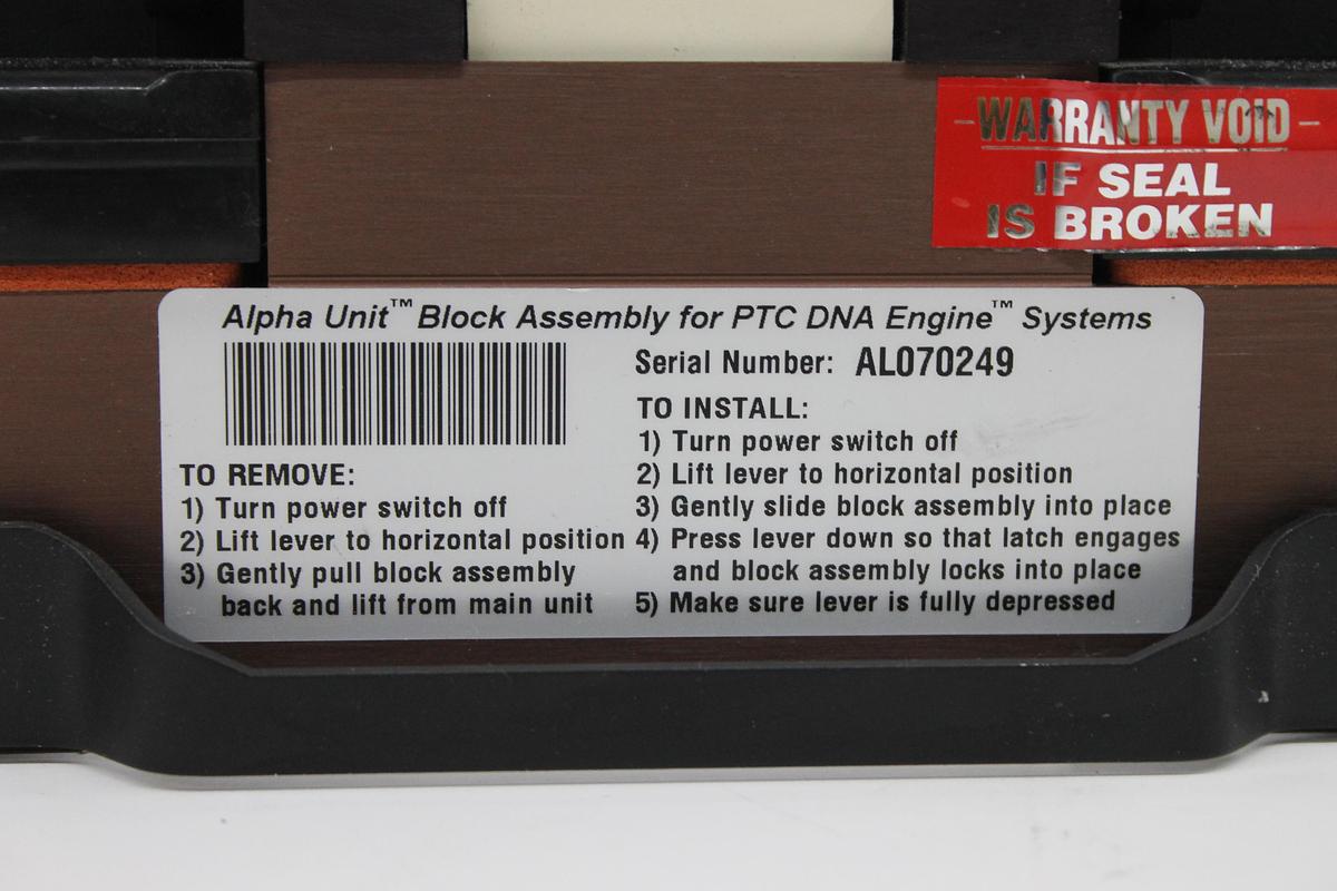 Used Bio-Rad ALS1296 Alpha Unit Block Assembly for PTC DNA Engine Systems