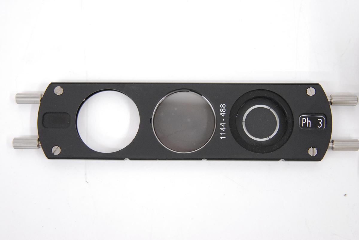 Used Zeiss 1104-285 0.9 Condenser W/ 1144-488 3 Position Ph Slider (Axioskop 40)