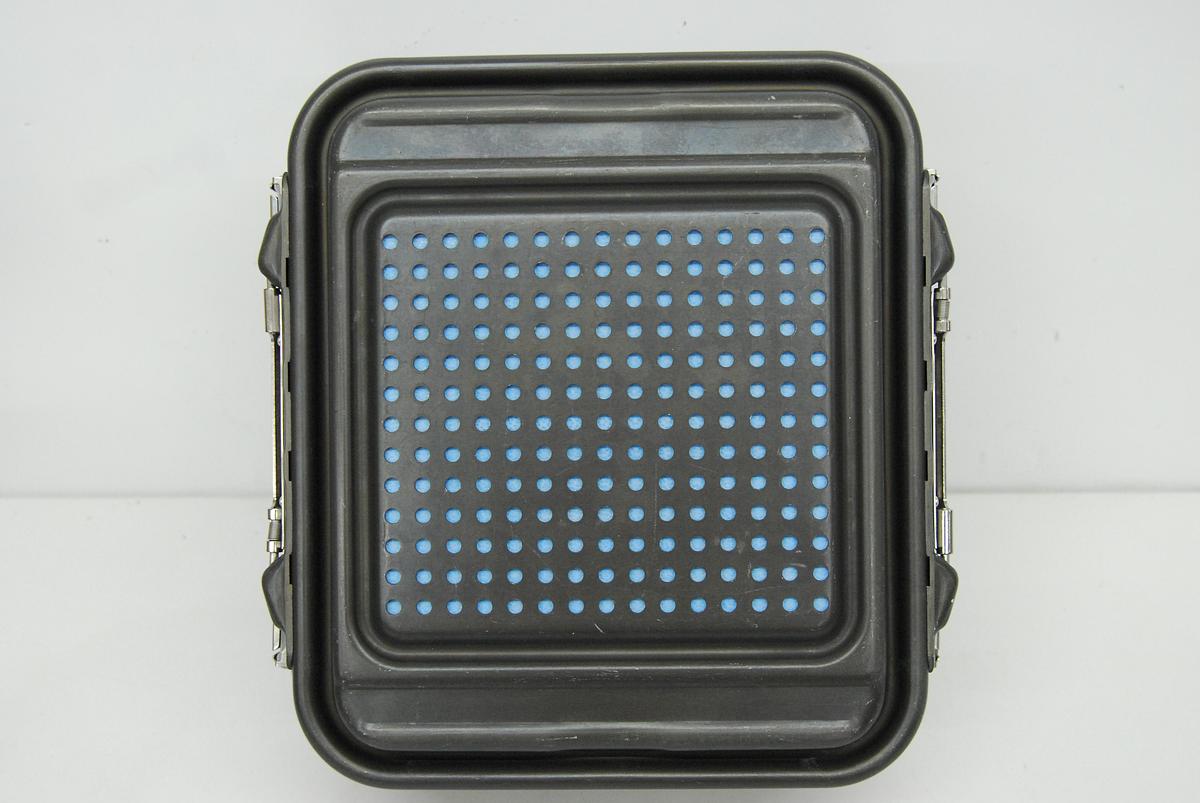 Used V. Mueller Genesis CD1-6B Sterilization Container 12x11x6 W/ Filter Holders, Basket