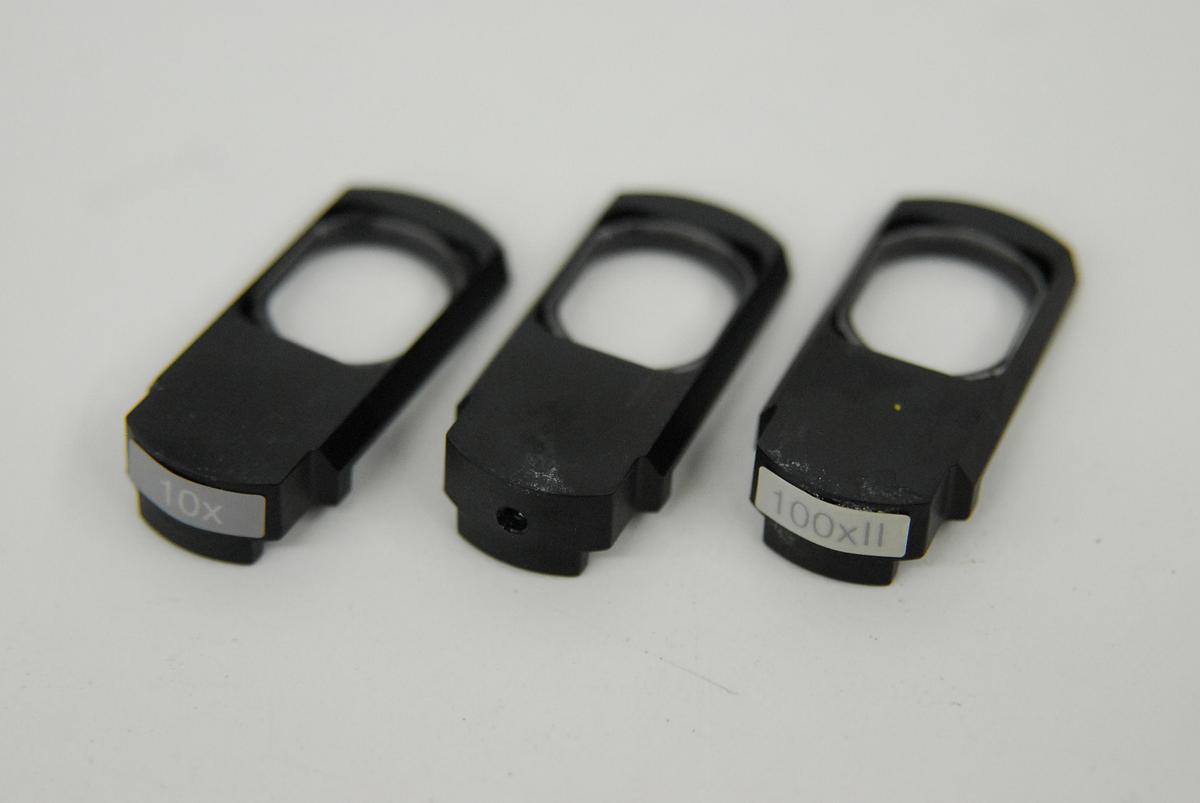 Used Nikon 10x, 100xII, 40x Nomarski Prism Slider (TE2000) - Lot of 3