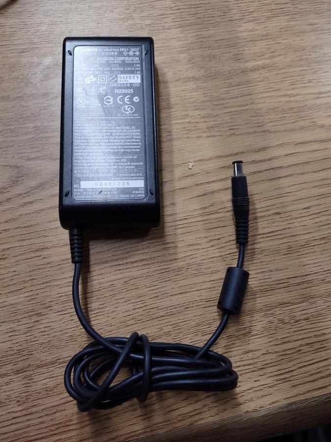 Used Canon AC Adapter Power Supply 16V 1.8A MG1-3607