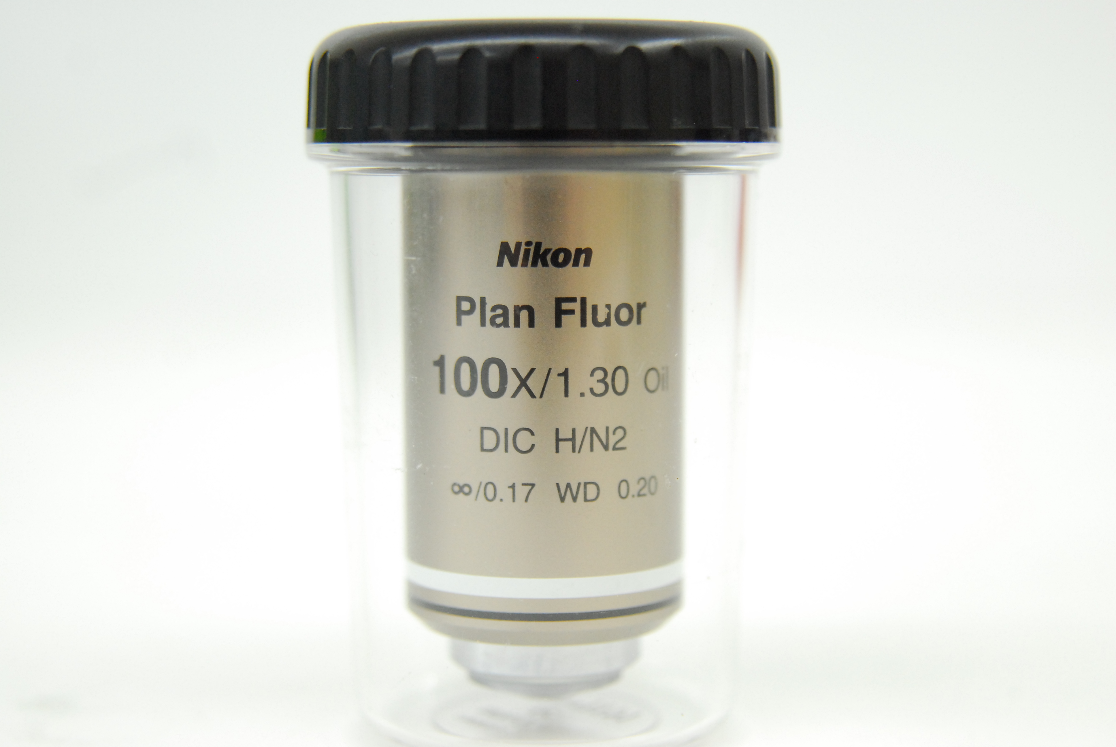 Used Nikon Plan Fluor 100X/1.30 Oil DIC H/N2 ∞/0.17 WD 0.20 Microscope Objective