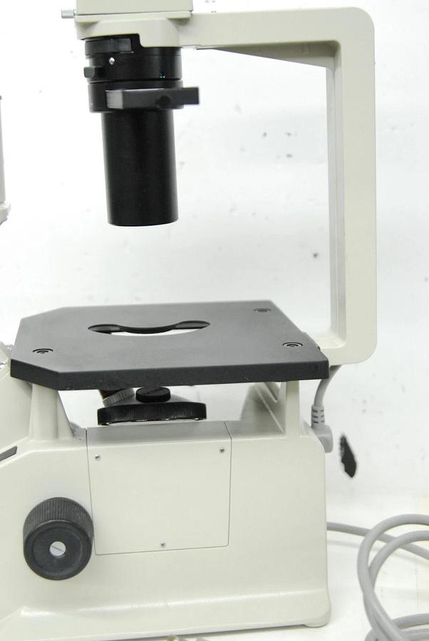 Used Nikon TMS- F Inverted Trinocular Microscope W/ 4x Objective - Read Description