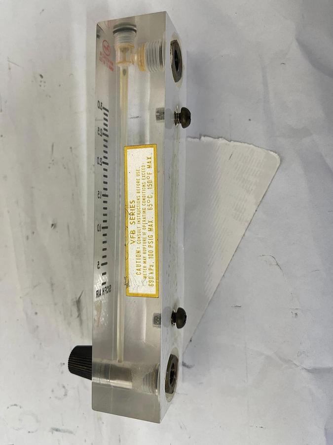 Used Series VFB Series Acrylic Flowmeter 0.5 to 3 SCFH AIR