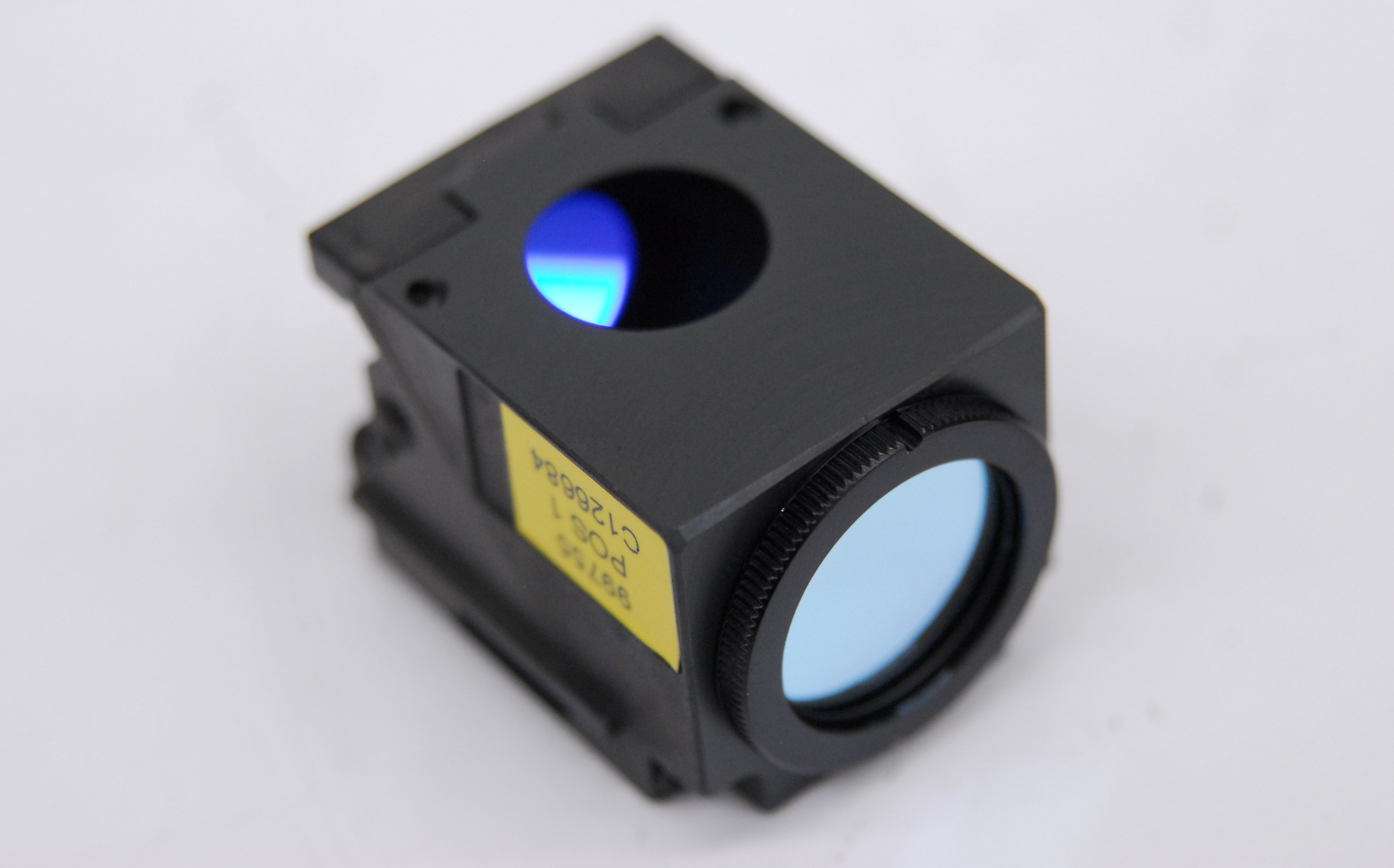 Used Nikon 99755 POS 1 C1 V4C EM 445/35 + 660LP Microscope Fluorescence Filter Cube