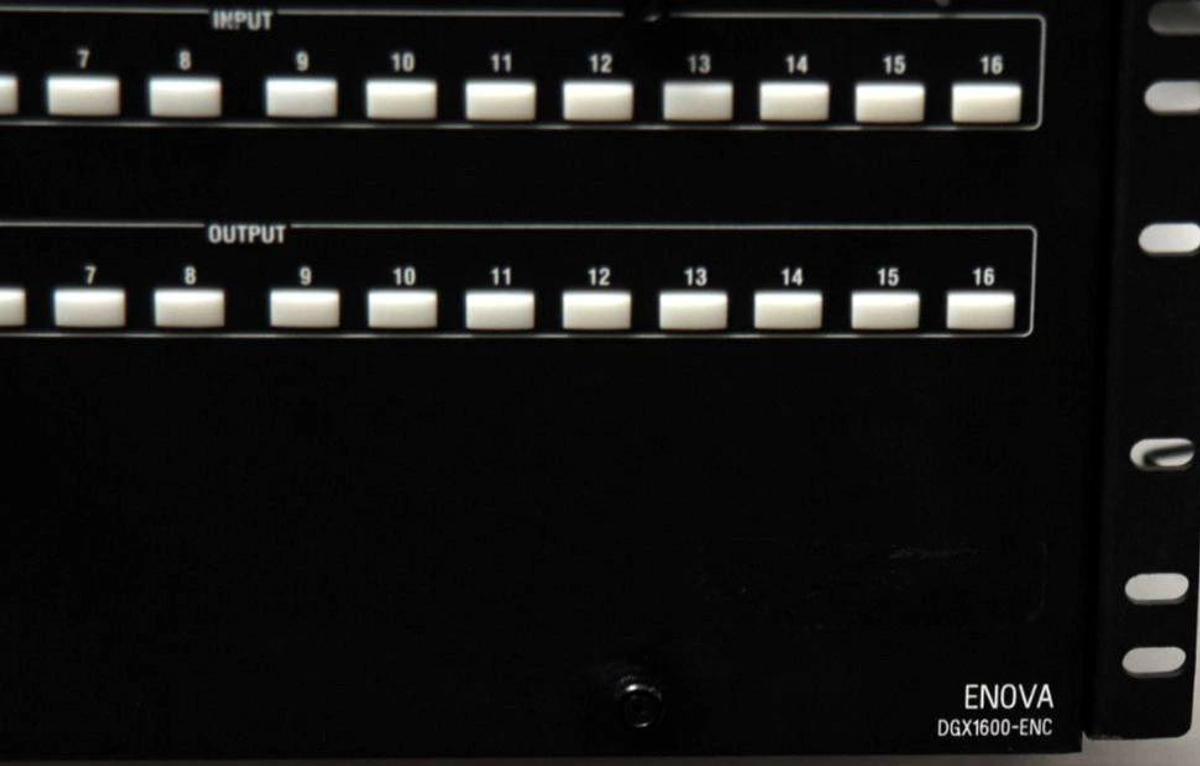 Used AMX Enova DGX1600-ENC Digital Media Switcher With 3 DGX-I-DXL,4 DGX-I-HDMI Cards