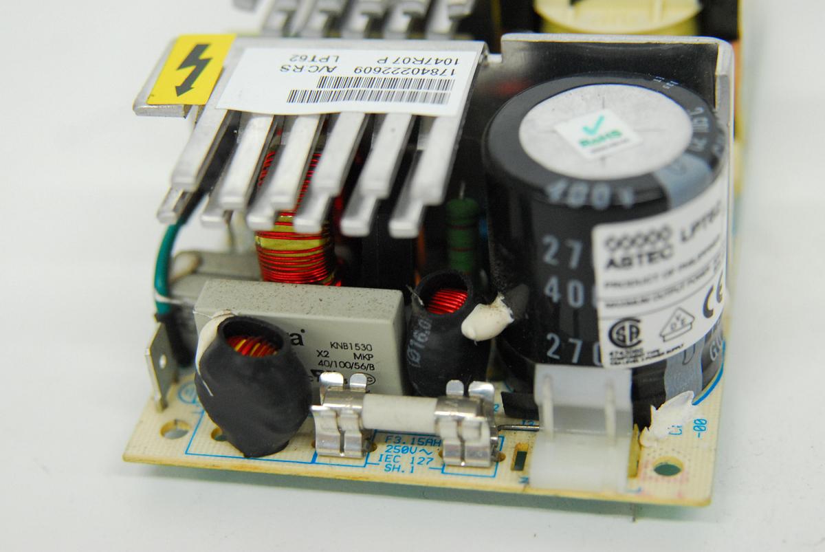 Used Astec LPT62 60W Triple Output Power Supply (+5V,8A/+12V,3.5A/-12V,1A)